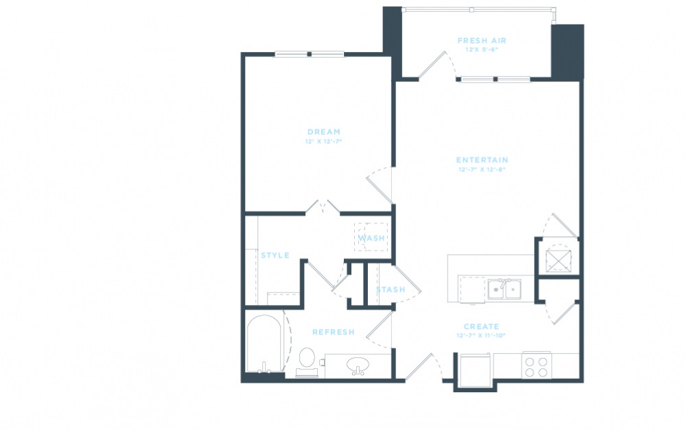 The Emmy (A3) Floorplan in 2D The Emmy (A3) Floorplan in 2D