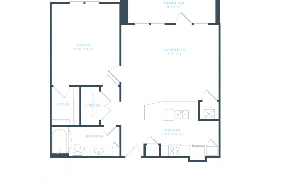 The Adele (A6) Floorplan in 2D The Adele (A6) Floorplan in 2D
