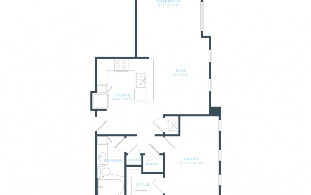 The Oak (A7) Floorplan in 2D The Oak (A7) Floorplan in 2D