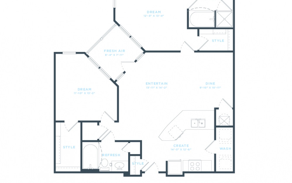 The Mulberry (B5) Floorplan in 2D The Mulberry (B5) Floorplan in 2D