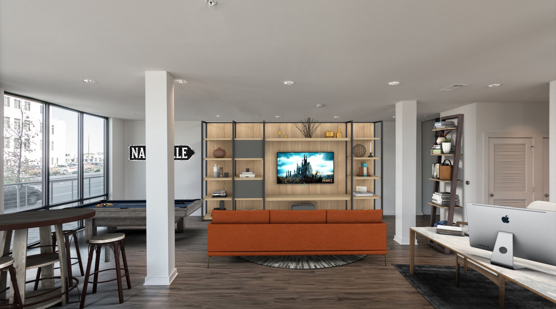 Live Work Unit Living room - The Drexel