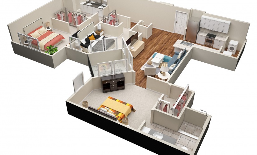 The Cole (C1) Floorplan in 3D