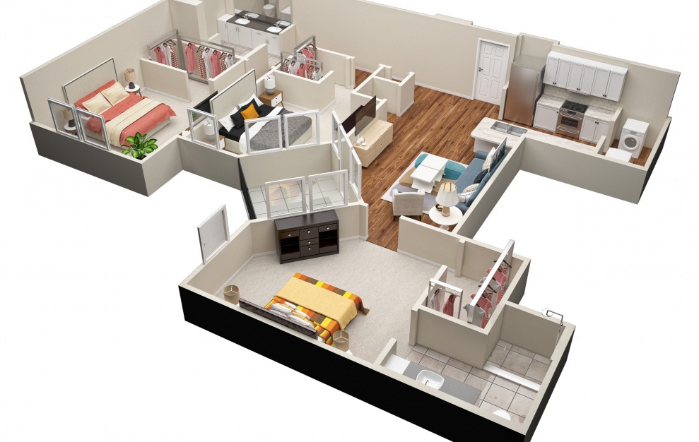 The Cole (C1) Floorplan in 3D