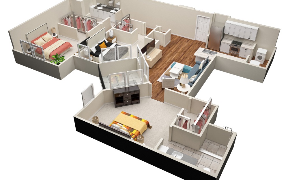 The Cole (C1) Floorplan in 3D