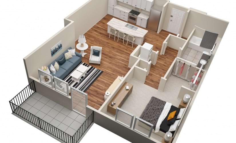 The Demonbreun (A4) Floorplan in 3D
