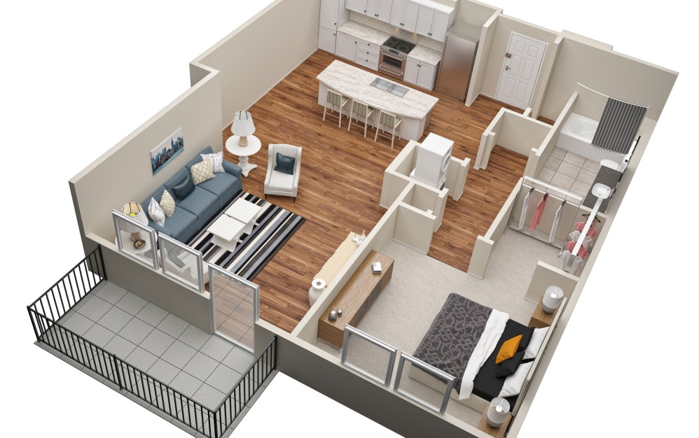 The Demonbreun (A4) Floorplan in 3D