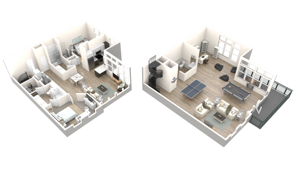 The Drexel (LW2) Floorplan 3D