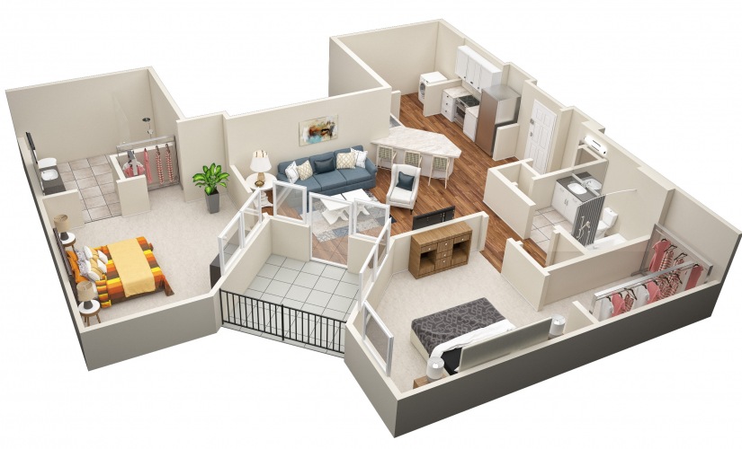 The Grundy (B3) Floorplan in 3D