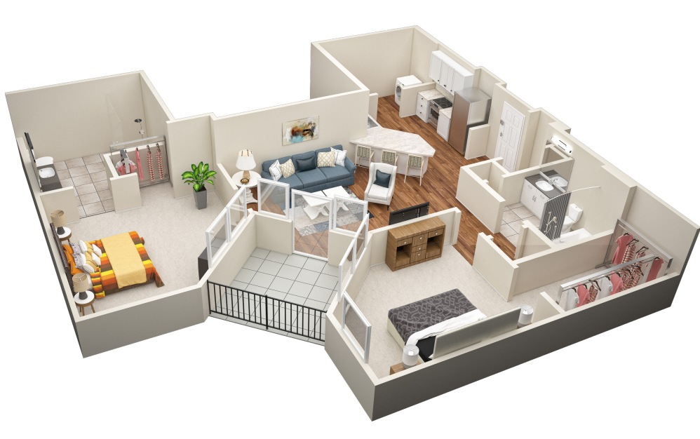 The Grundy (B3) Floorplan in 3D