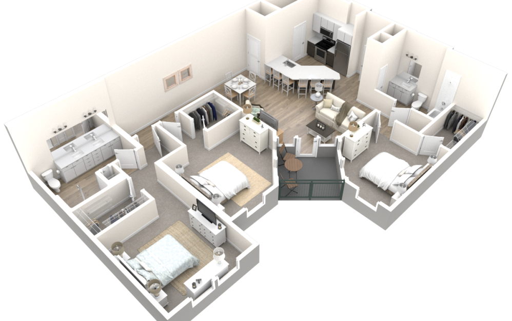 The Mansion (C2) Floorplan in 3D