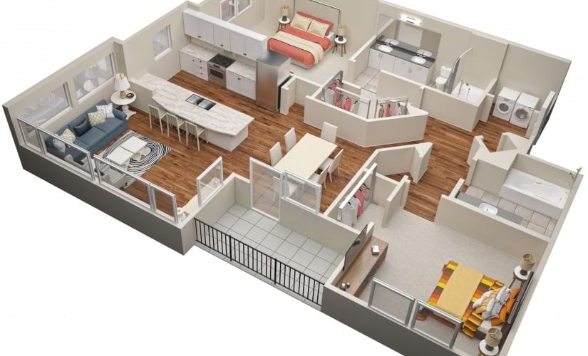 The McGavock (B2) Floorplan in 3D