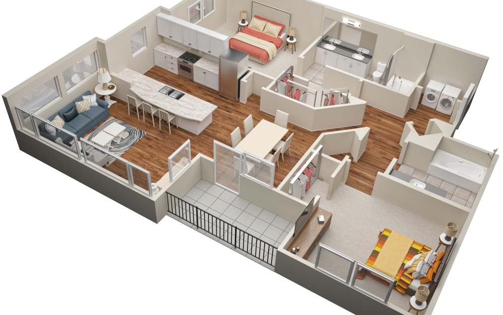 The McGavock (B2) Floorplan in 3D