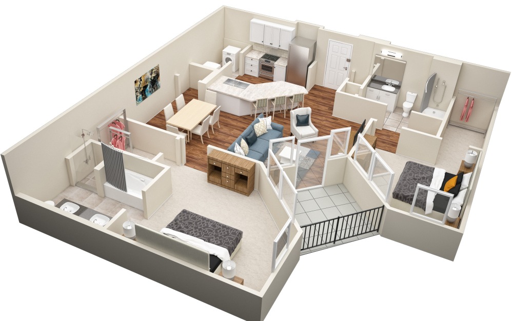 The Mulberry (B5) Floorplan in 3D