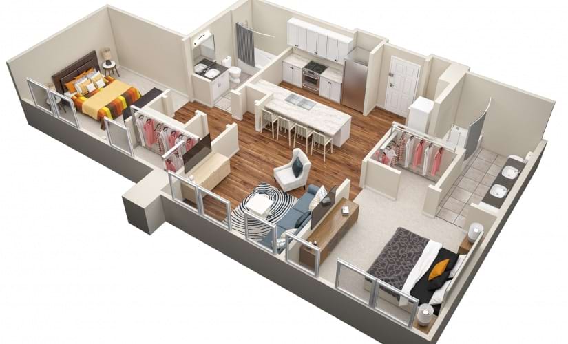 The Palmer (B7) Floorplan in 3D