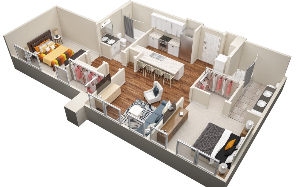 The Palmer (B7) Floorplan in 3D