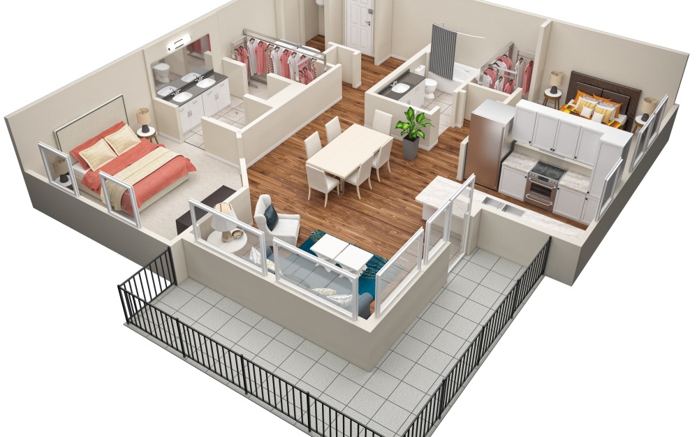 The Thompson (B6) Floorplan in 3D