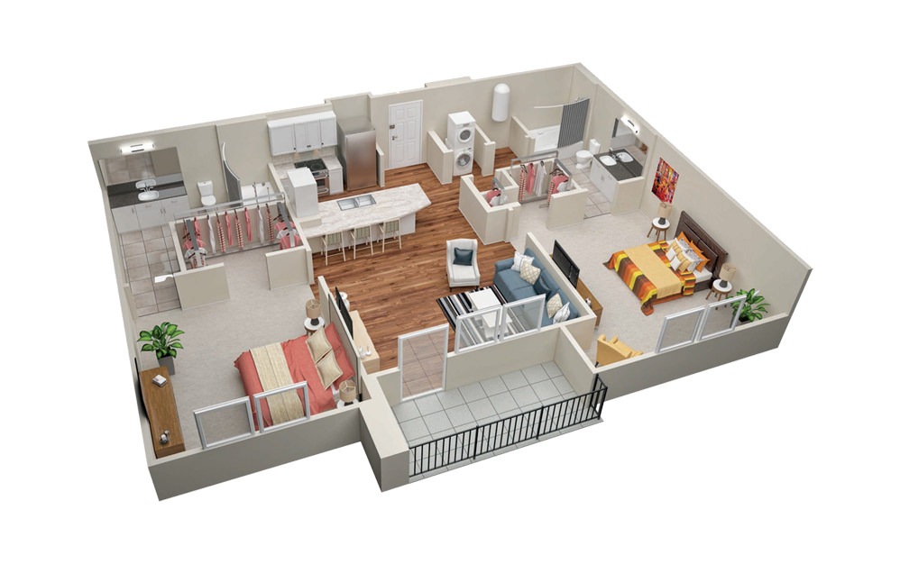 B1 2 Bedroom 2 Bath Floorplan B1 2 Bedroom 2 Bath Floorplan