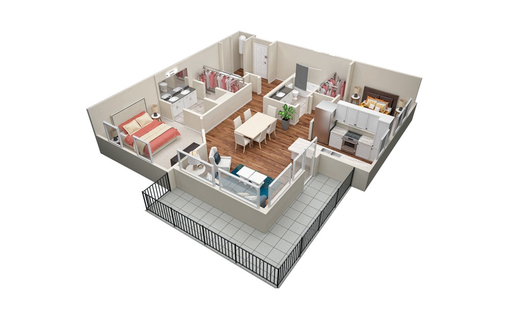B6 2 Bedroom 2 Bath Floorplan B6 2 Bedroom 2 Bath Floorplan